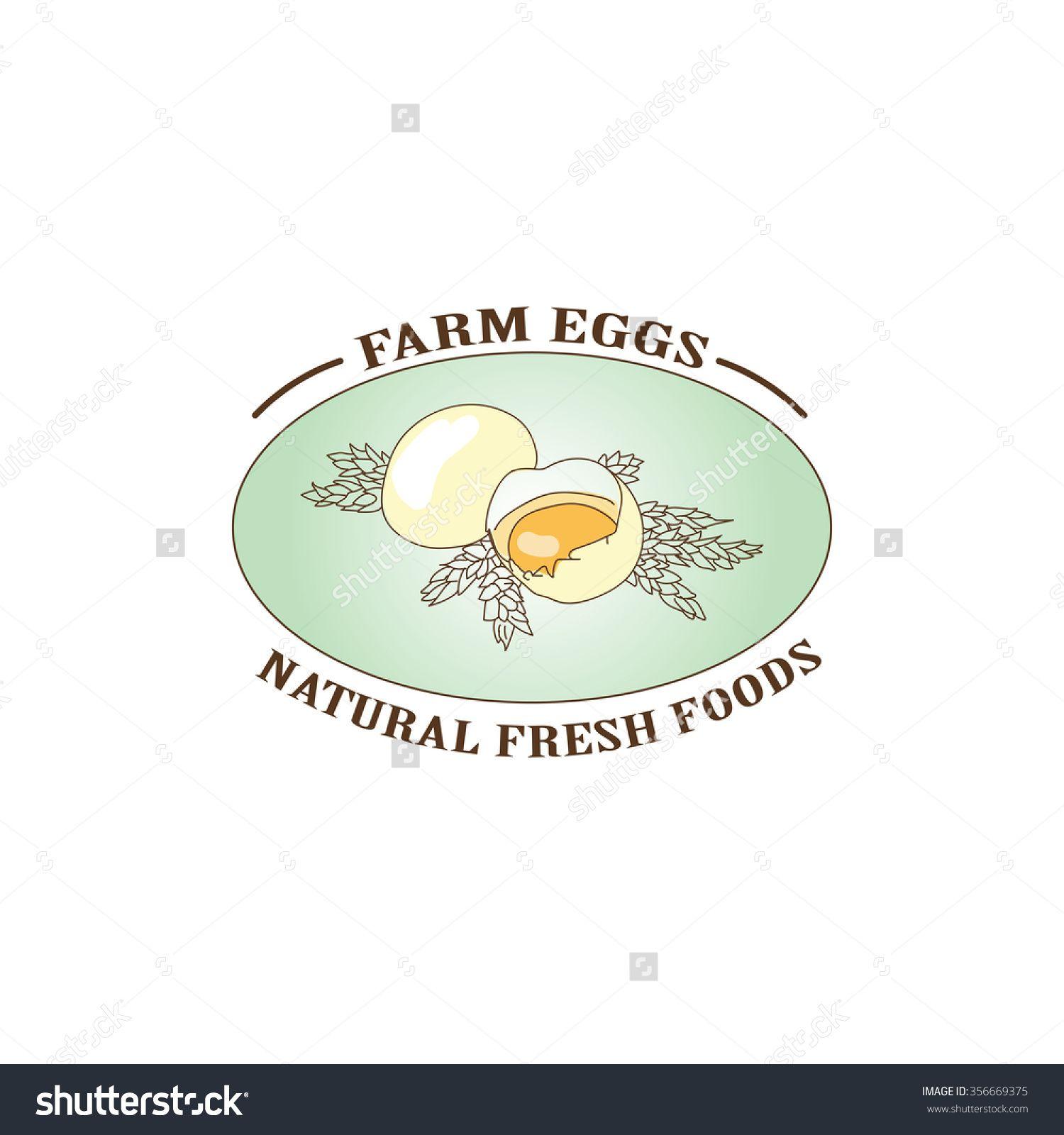 Eggs Farm Logo - Logo Of The Poultry Farm. Fresh Chicken Eggs. Stock Vector
