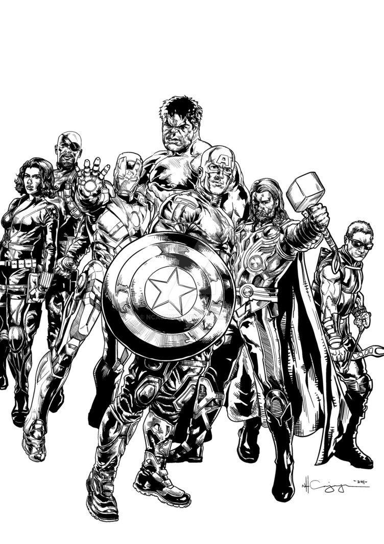 The Avengers Black and White Logo - Avengers Movie 2 by ncajayon on DeviantArt