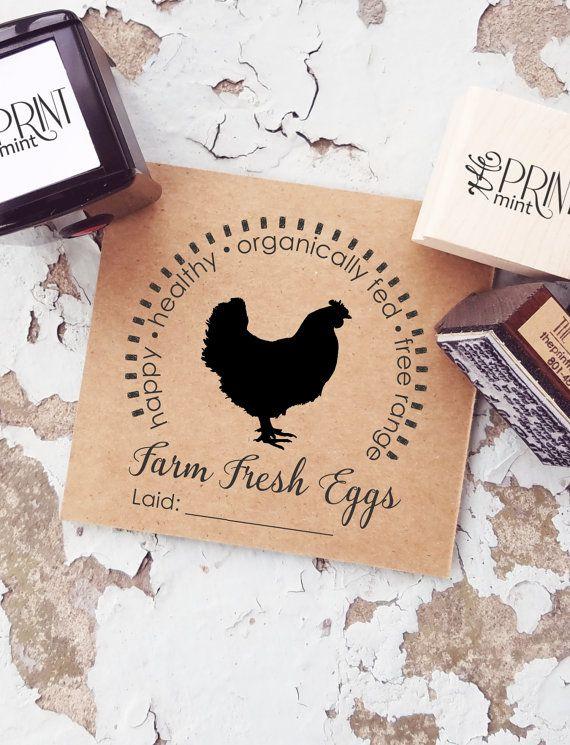 Eggs Farm Logo - Chicken Stamp, Egg Stamp, Farm Fresh, Fresh Eggs Stamp, Farm Rubber ...