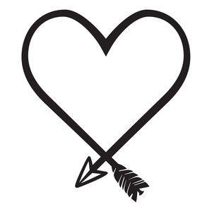 Heart Shaped Arrow Logo - Heart shaped arrow. just make it. Silhouette design, Silhouette