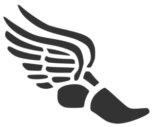 Foot and White with Wing Logo - Winged foot Logos