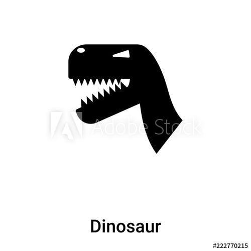 Black Dinosaur Logo - Dinosaur icon vector isolated on white background, logo concept