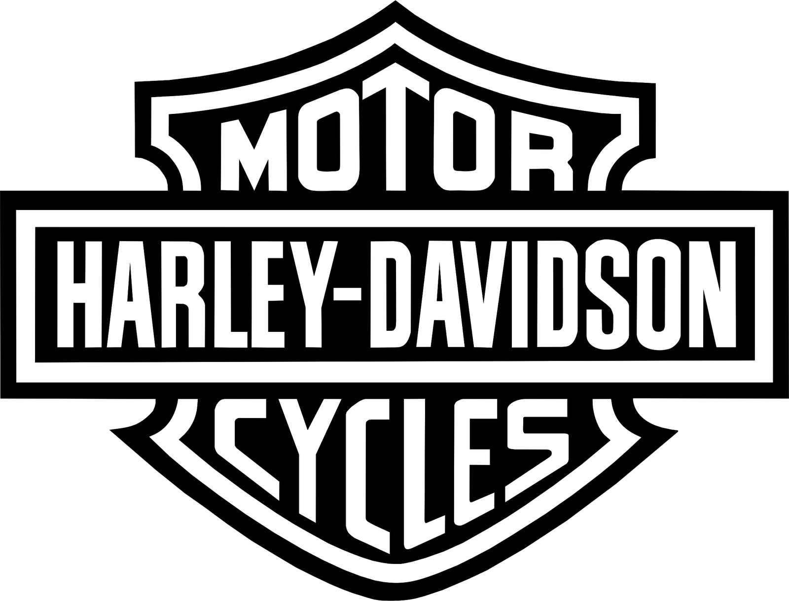 Harley-Davidson Logo - Harley davidson logo banner black and white - RR collections