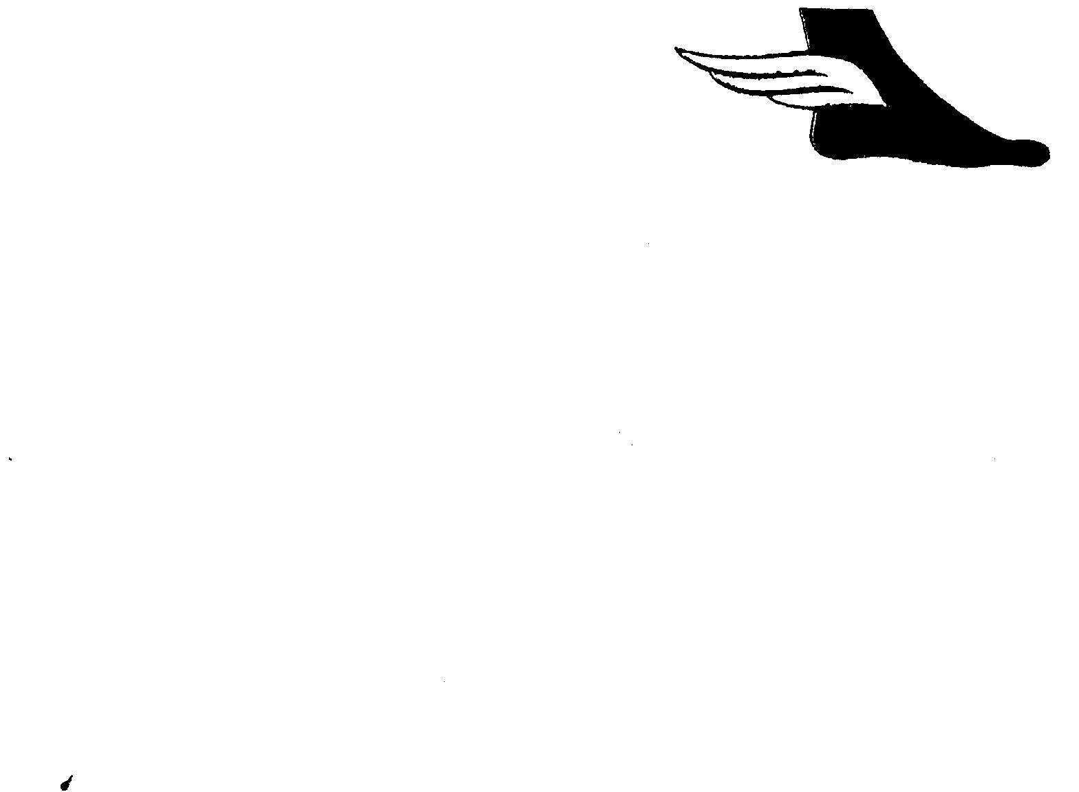 Red Foot White Wing Logo - Winged foot Logos