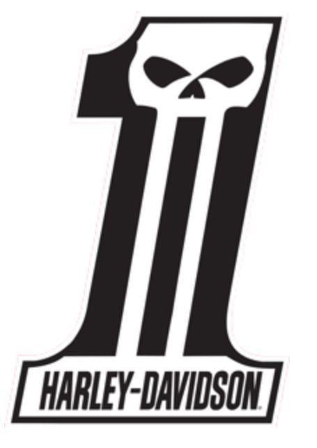 Black and White Harley-Davidson Logo - Harley-Davidson® Dark Custom #1, Die-cut & Embossed Black & White ...