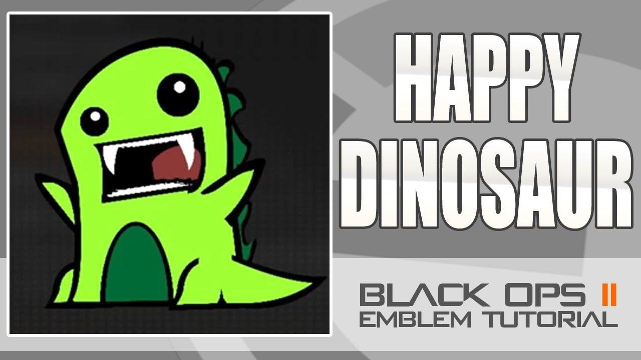 Black Dinosaur Logo - Black Ops 2 - Happy Dinosaur Emblem Tutorial by pHreaQx - YouTube