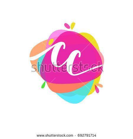 CC Company Logo - Letter CC logo with colorful splash background, letter combination ...