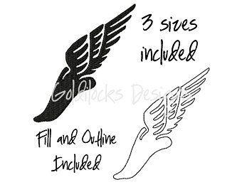 Track Foot Logo - Track winged feet | Etsy