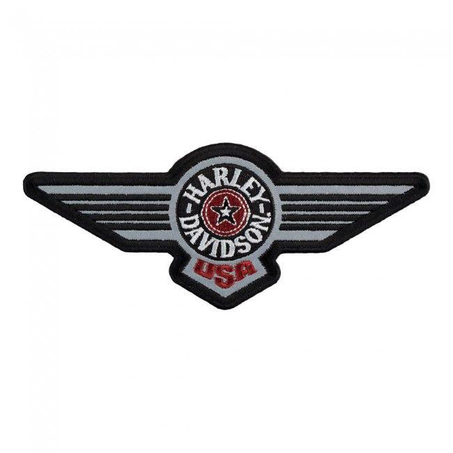 Black and White Harley-Davidson Logo - Harley Davidson Reflective Fat Boy Aviator Logo Patch | Harley ...