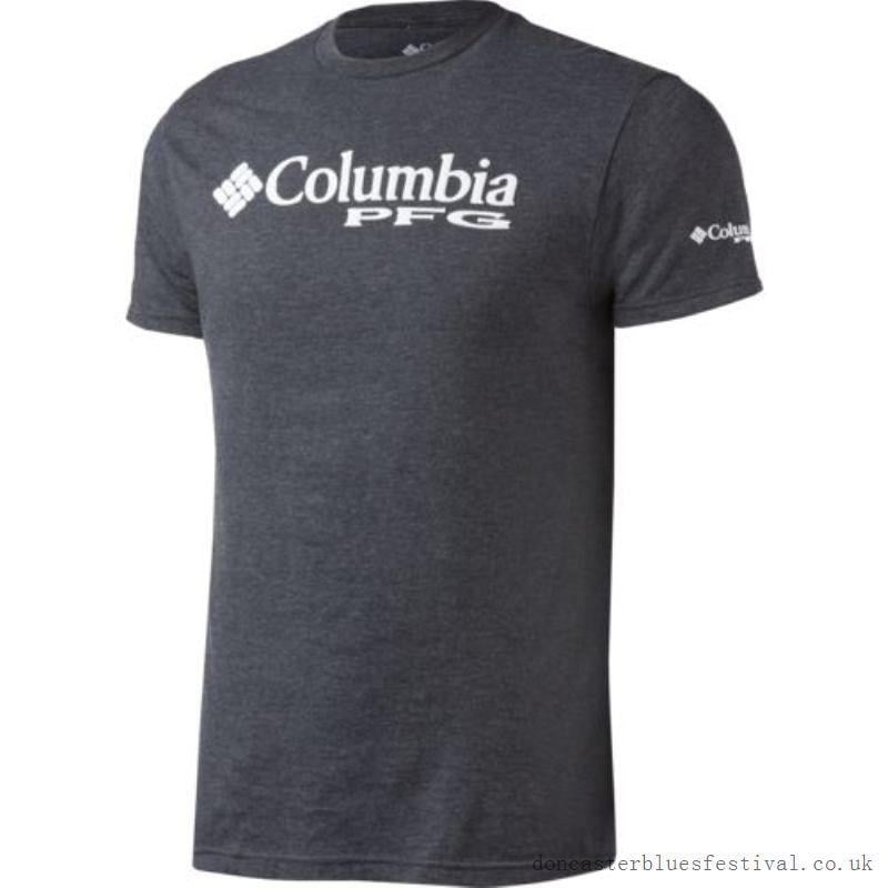 Columbia Clothing Logo - Columbia Sportswear Mens PFG Basic Logo T-shirt(Charcoal 01) TF-294 ...