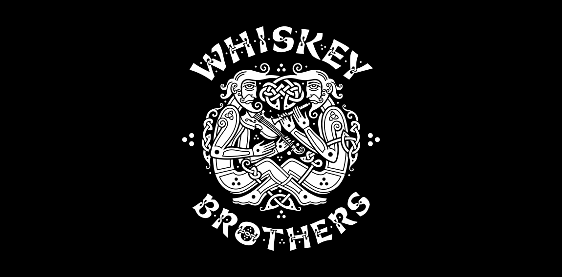 Old Whiskey Logo - celtic knot irish music band brothers whiskey ornament emblem old ...