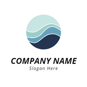 Blue Circle Company Logo - Free Round Logo Designs | DesignEvo Logo Maker