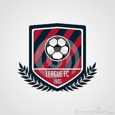 Navy Ball Logo - Soccer logo, Soccer badge, Soccer emblem in navy and red color