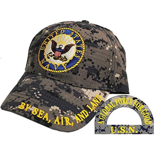 Navy Ball Logo - United States Navy Logo Digital Camo Hat Cap USN at Amazon Men's ...