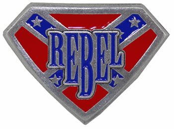 Rebel Superman Logo - Rebel with Confederate Flag Belt Buckle-flag belt buckles