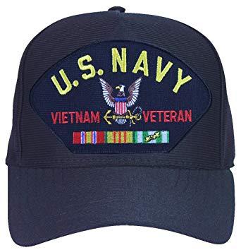 Navy Ball Logo - U.S. Navy Vietnam Veteran Cap with Logo and Ribbons Ball