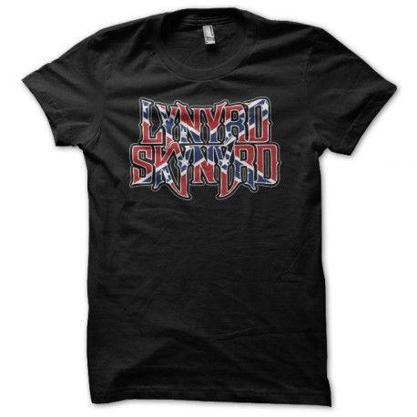 Rebel Flag Superman Logo - T-shirt Lynyrd Skynyrd confederate black