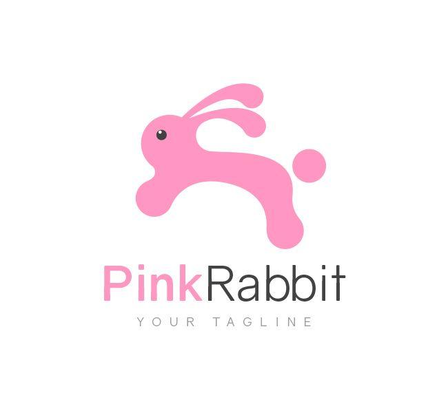 Rabbit Logo - Pink Rabbit Logo & Business Card Template Design Love