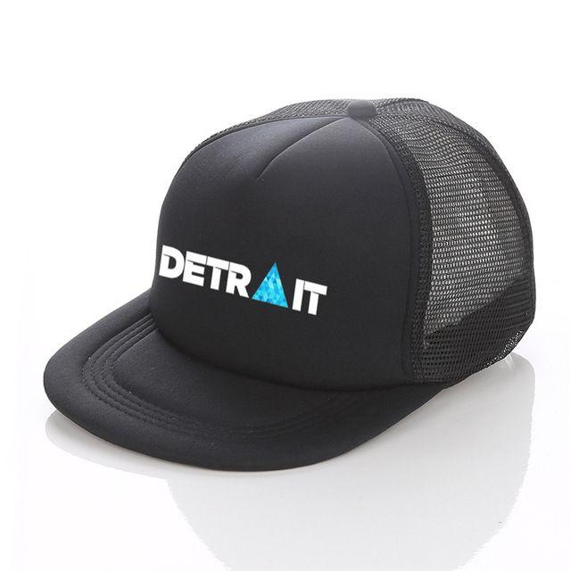 Black and Blue Triangle Logo - Cool Game Detroit Become Human Cap Unisex Cosplay Connor Android ...