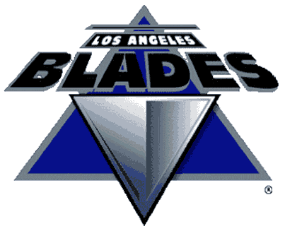 Black and Blue Triangle Logo - Los Angeles Blades Primary Logo - Roller Hockey International (RHI ...