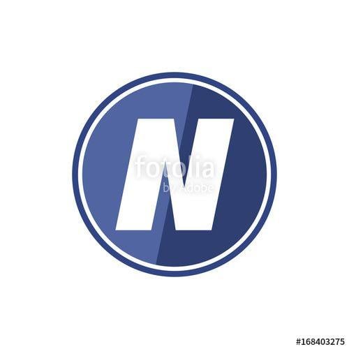 Blue Circle Company Logo - N letter logo in the blue circle. Vector design template elements ...