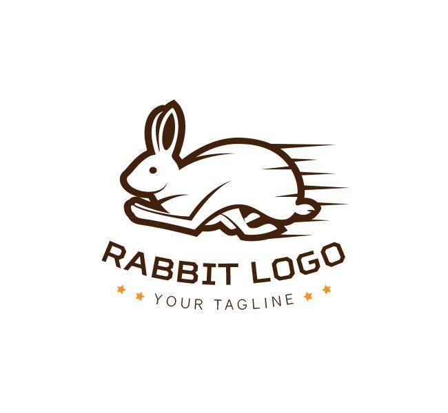 Rabbit Logo - Running Rabbit Logo & Business Card Template - The Design Love