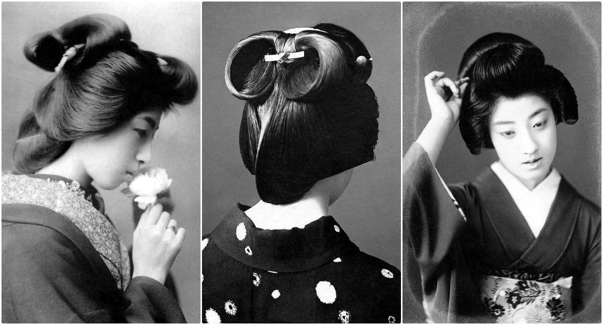 Japanese Woman Black and White Logo - Shimada Hairstyle: The Lovely Traditional Hairdo of Japanese Women ...