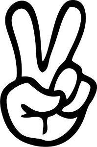 Peace Sign Logo - Peace Sign Hands Die cut Vinyl Decal Car Window Sticker phone