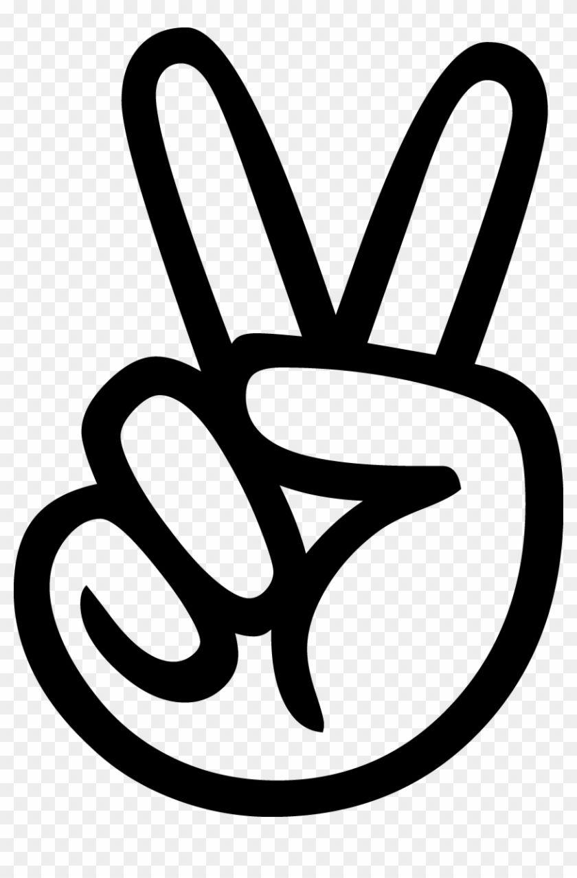Peace Sign Logo - Angellist Logo - Peace Sign Fingers Outline - Free Transparent PNG ...