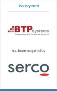 Serco Inc Logo - KippsDeSanto & Co. Advises BTP Systems, LLC on its Sale to Serco Inc