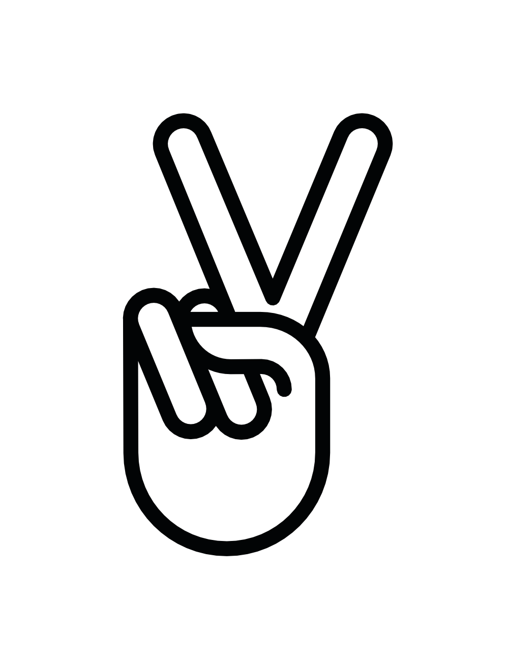 Peace Sign Logo - Image - Hand-peace-sign-drawing-hand peace sign fav cnd logo-999px ...