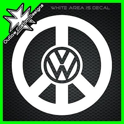 Peace Sign Logo - VW - Peace Sign Logo - Outlaw Custom Designs, LLC