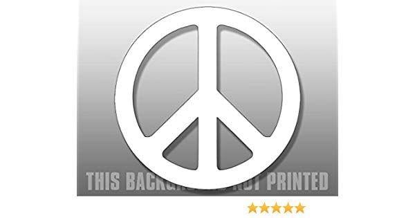 Peace Sign Logo - Amazon.com: White Peace Sign Symbol Sticker (Logo Vinyl Decal ...