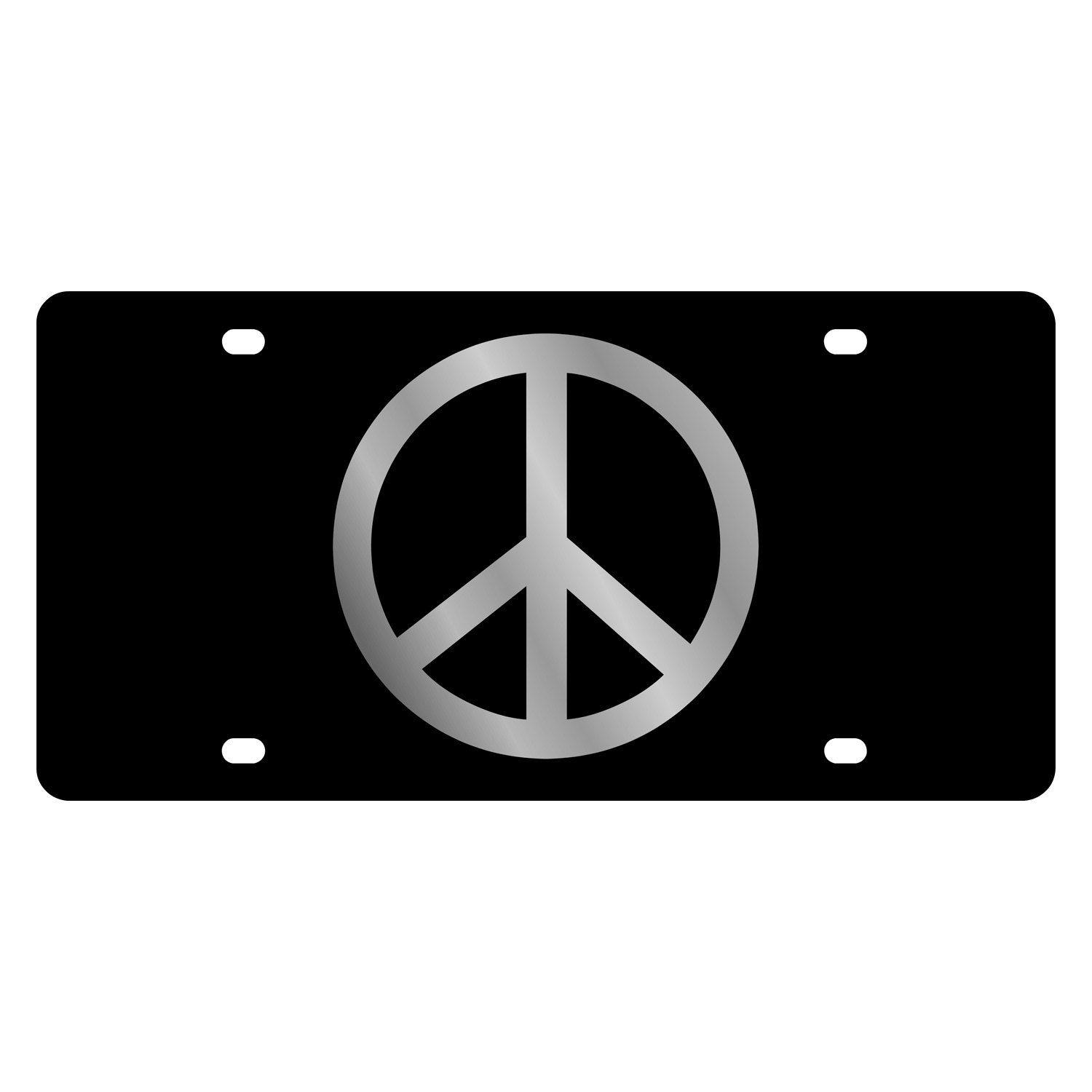 Peace Sign Logo - Eurosport Daytona® - LSN License Plate with Peace Sign Logo