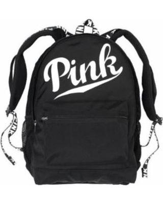 Victoria Secret Pink Black and White Logo - Get the Deal: Victoria's Secret Pink Campus Backpack Black White Logo