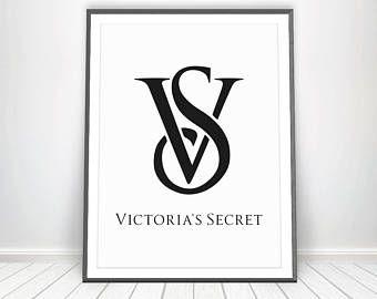 Black and White Victoria Secret Logo - Victoria secret logo | Etsy