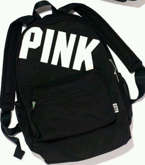 Victoria Secret Pink Black and White Logo - Want. Backpacks, Pink, Victoria