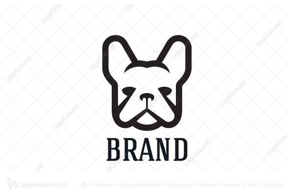 French Apparel Logo - Exclusive Logo French Bulldog Head Logo. dog logo. Logos
