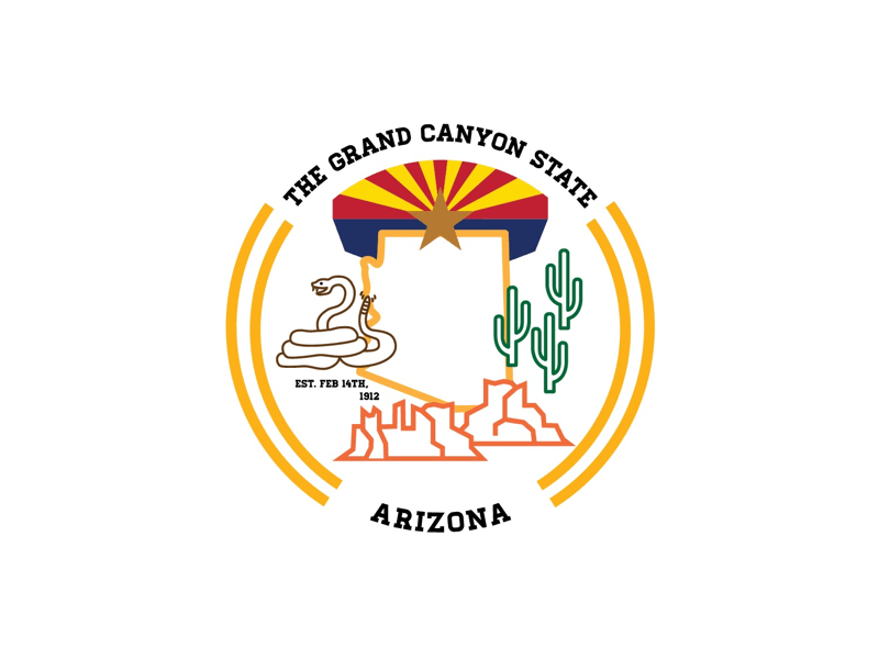 Grand Canyon State Logo - Arizona, The Grand Canyon State by Nate Richards | Dribbble | Dribbble