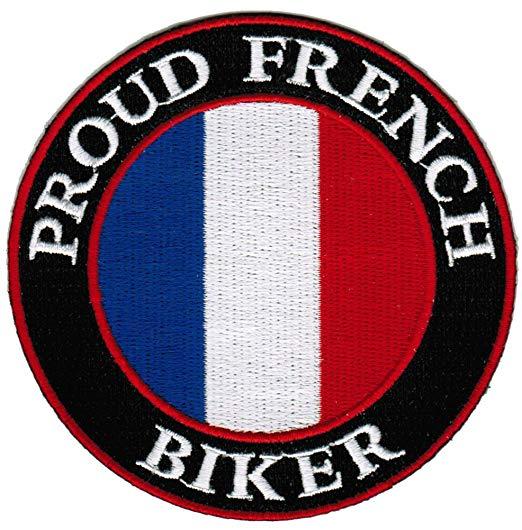 French Apparel Logo - Proud French Biker Embroidered Patch France Flag Iron-On Motorcycle ...
