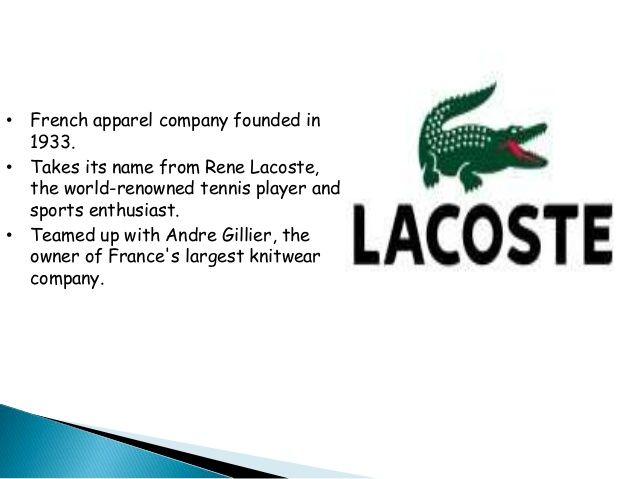 French Apparel Company Alligator Logo - Logo's and its meaning