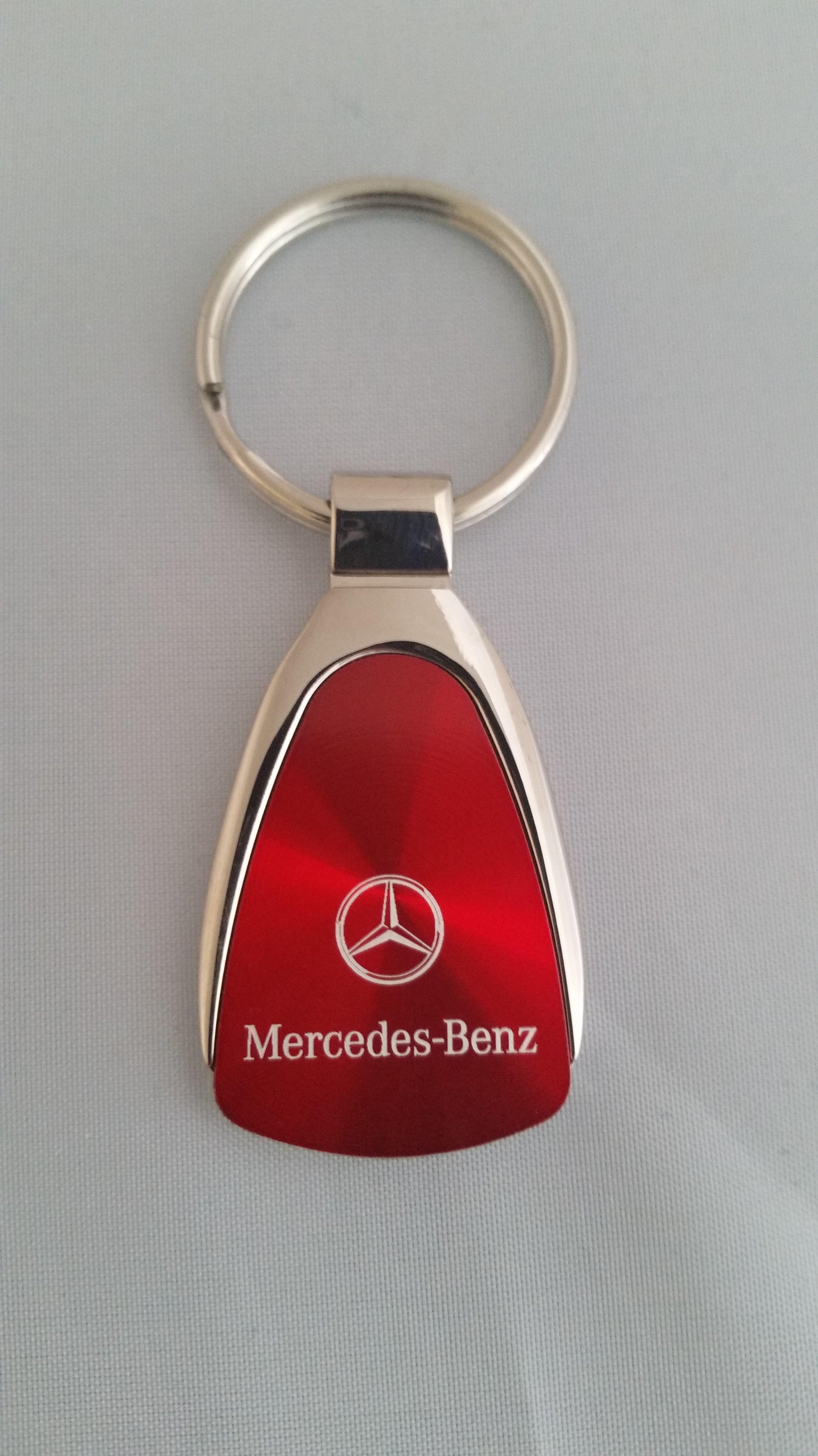 Gray and Red Teardrop Logo - Mercedes Benz Red Teardrop Keychain #CG-2014RED