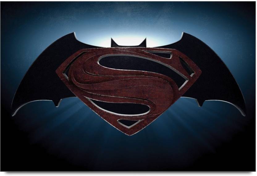 Batman V Superman Movie Logo - Batman Vs Superman Dawn Of Justice Logo Paper Print - Art ...