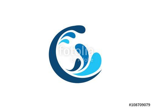 Water Circle Logo - circle, wave, water, logo, circle water splash letter C symbol icon