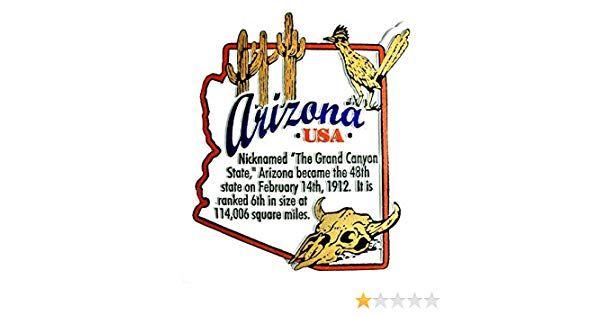 Grand Canyon State Logo - Arizona the Grand Canyon State Outline Montage Fridge