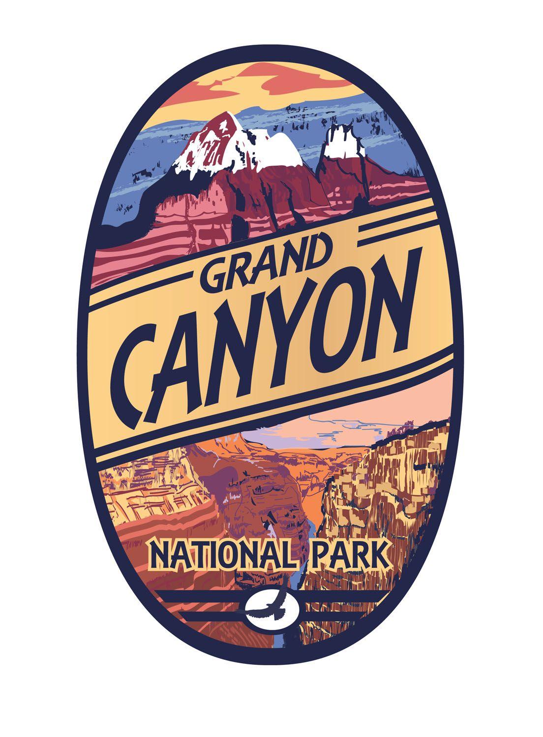 Grand Canyon State Logo - Colorful, Traditional, Tourism Logo Design for Grand Canyon National