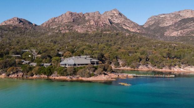 Pink Water with Mountains Logo - Coles Bay, Freycinet National Park: A paddle beneath Tasmania's ...