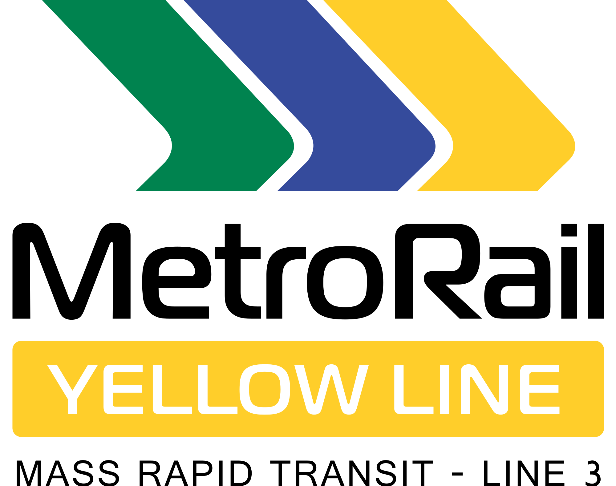 Yellow Filled with Red Line Logo - Manila Metro Rail Transit System Line 3