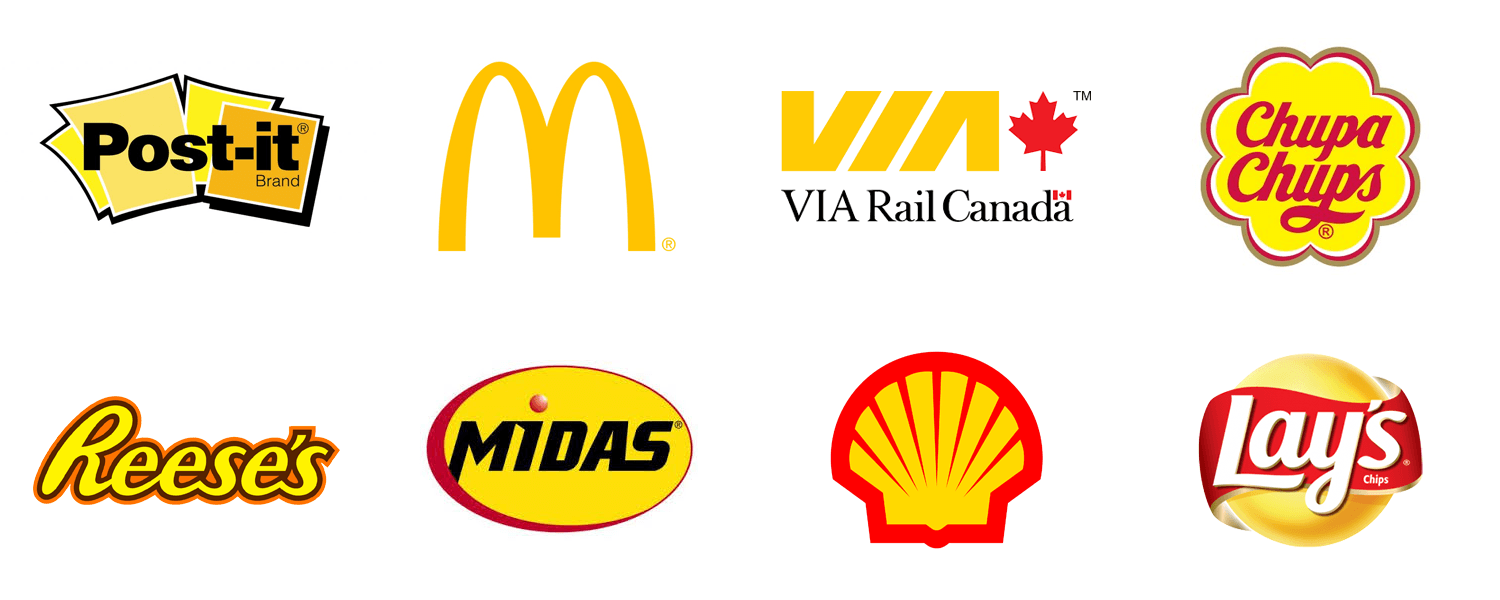 Yellow Filled with Red Line Logo - The More Hue Know. Generator Design of Canada Inc