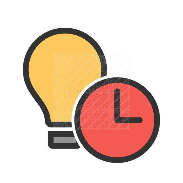 Yellow Filled with Red Line Logo - Timeout Line Filled Icon